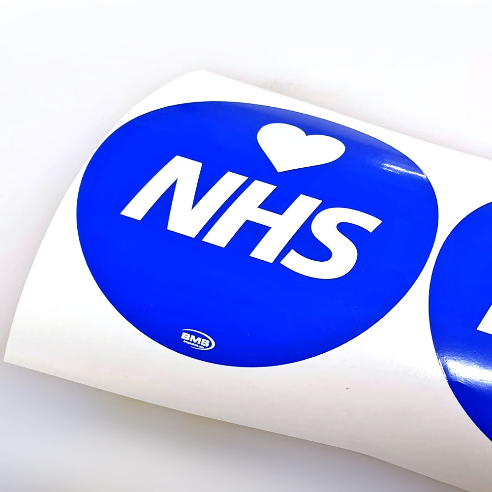 Adhesive Vinyl NHS Stickers Set of 26 Pieces BMS Products