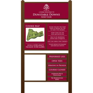 EcoPlex Straight Top Course Overview Sign