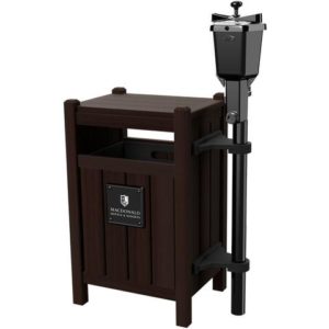 Square Litter Bin Tee Station